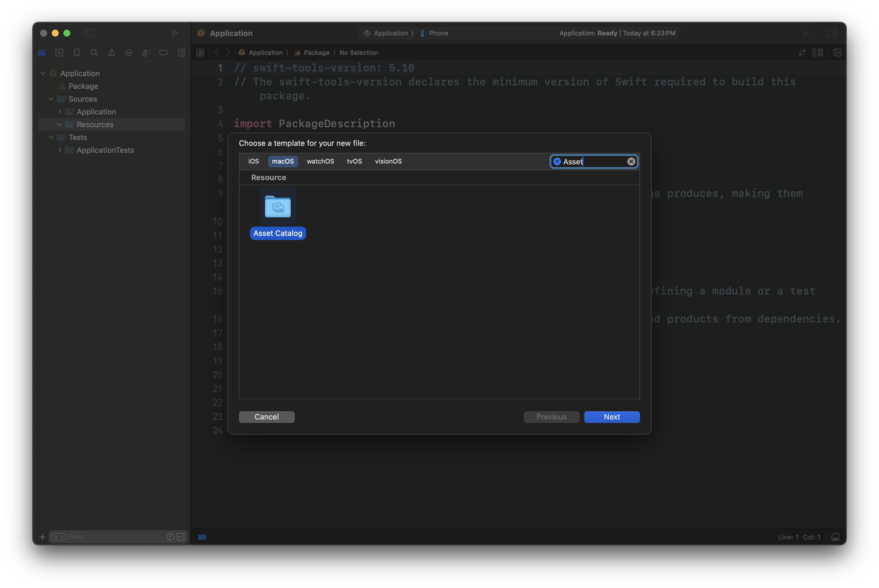 Adding Asset Catelogues