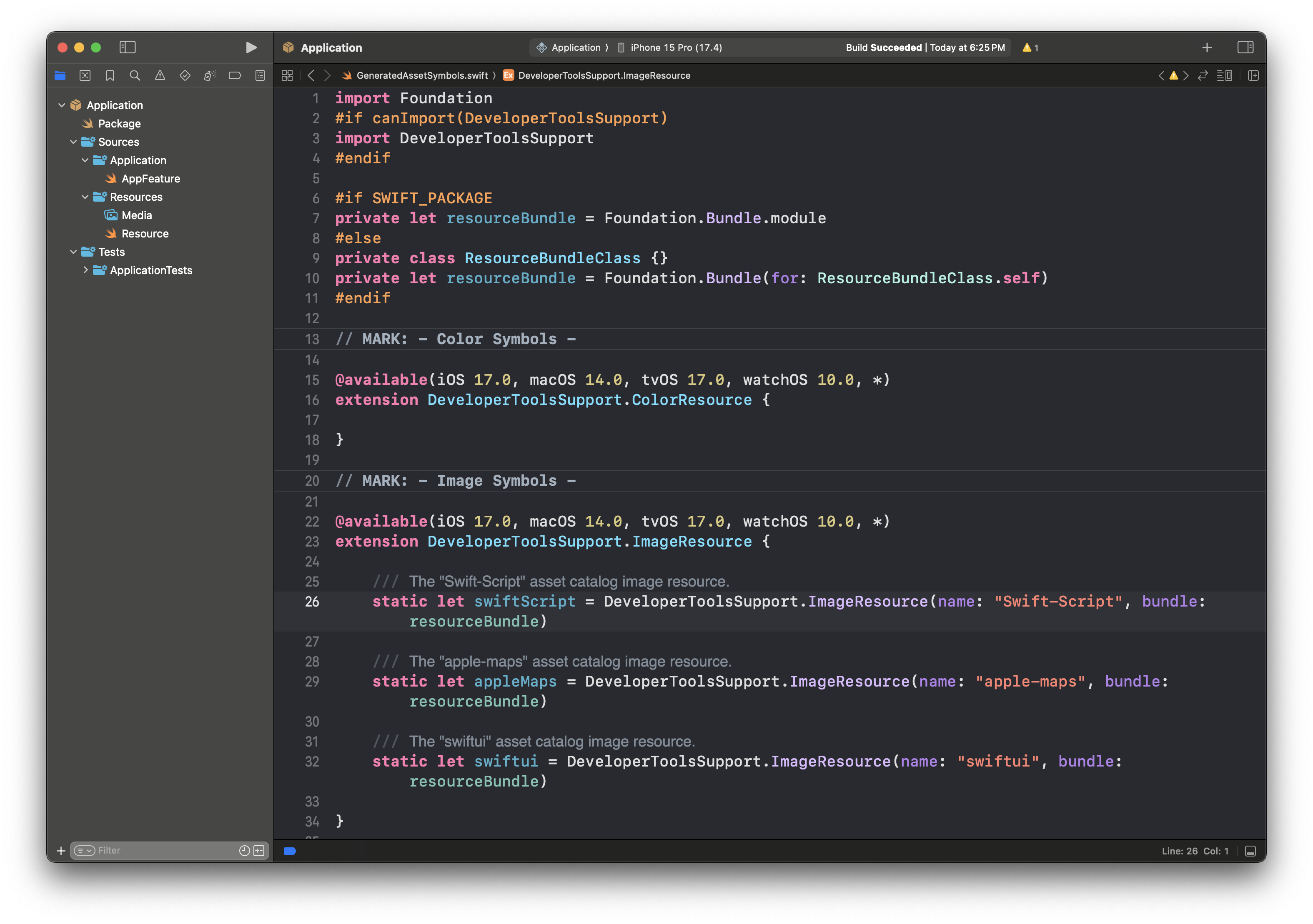 Xcode Generated Code